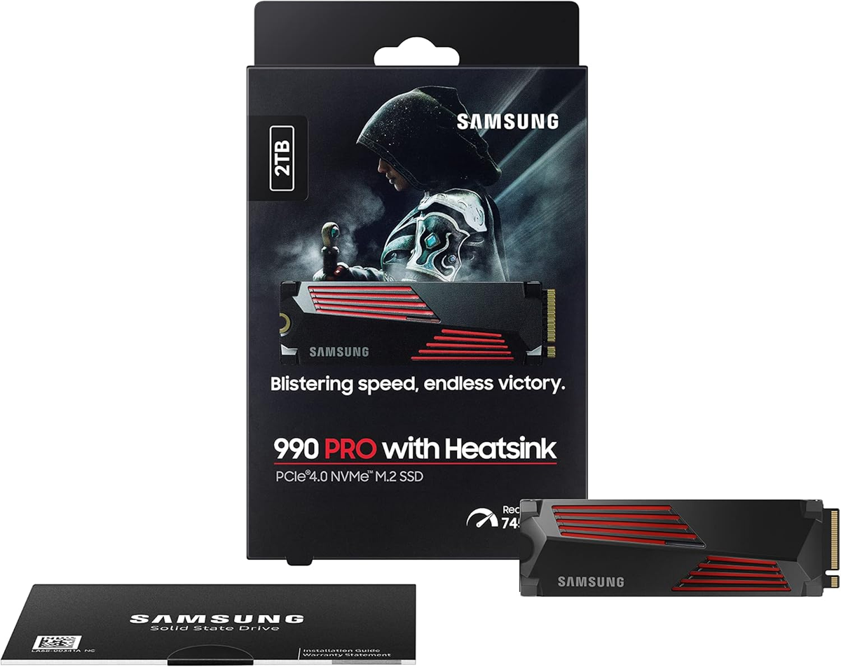 SAMSUNG MZ-V9P2T0GW 990 PRO w/ Heatsink SSD 1TB PCIe 4.0 M.2