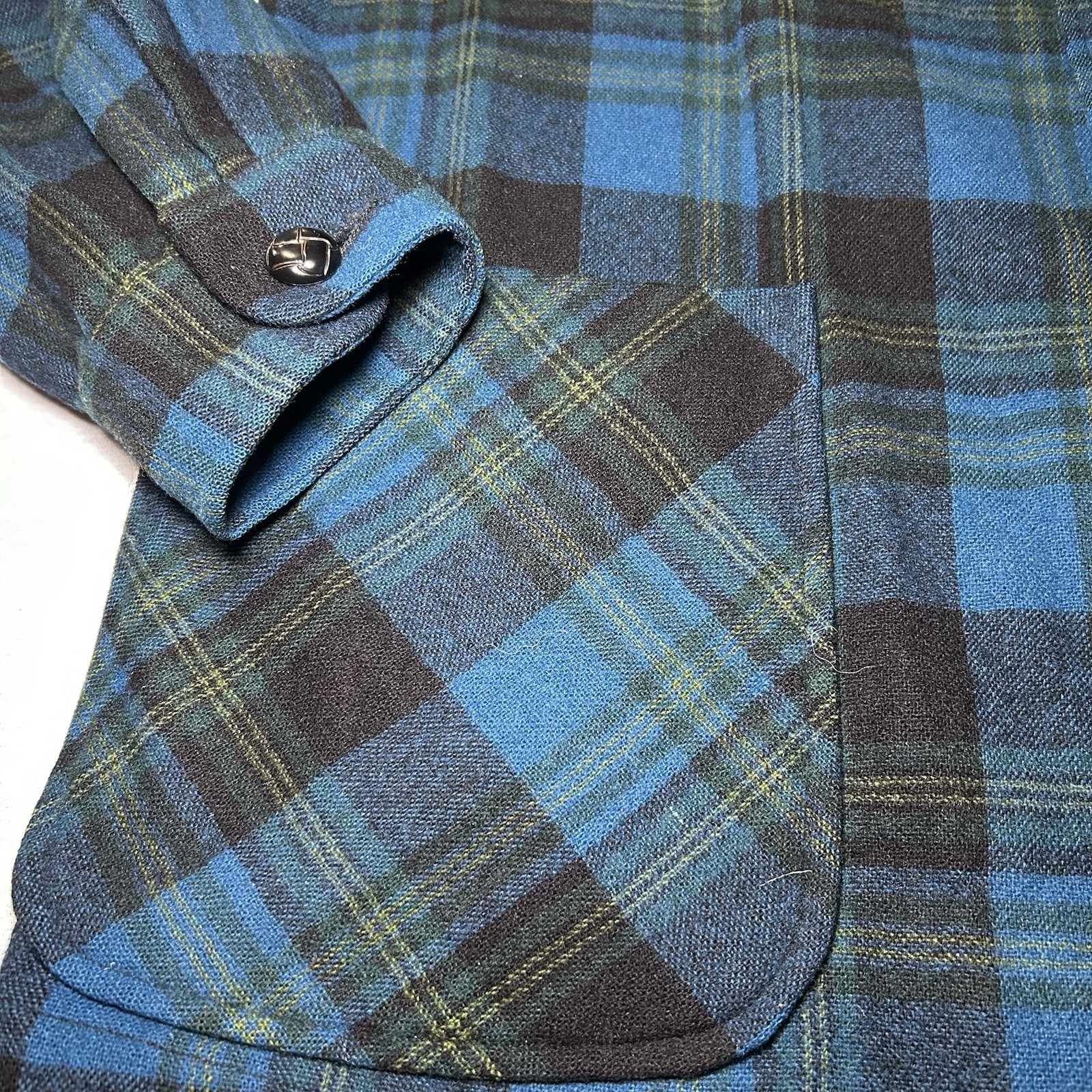 Pendleton 49er Jacket Womens Medium Blue Plaid Sh… - image 7