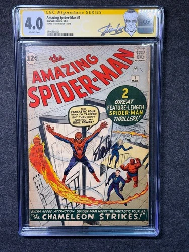 The Amazing Spider-Man #1 (Marvel 1963) STAN LEE SIGNATURE SERIES !!! CGC 4.0
