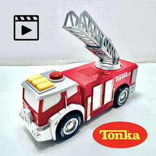 Tonka Fire Truck 7" Interactive Lights  Sounds w Extending Ladder Mighty Force