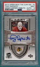 2013 Upper Deck The Cup Tony Esposito Sidney Crosby Trib Auto /10 #180-TE PSA 9!