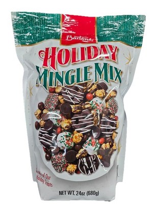 Barton's Holiday Mingle Mix 24 Ounce Of Festive Holiday Treats