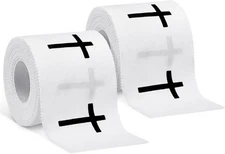 2 Pcs Cross Tape Christian Athletic Tape Sports Wrap 2in x 23ft Cotton Wrap