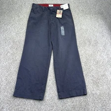 VINTAGE Dockers Iconic Khaki Pants Mens Size 34x30 Gray Flat Front Straight Leg