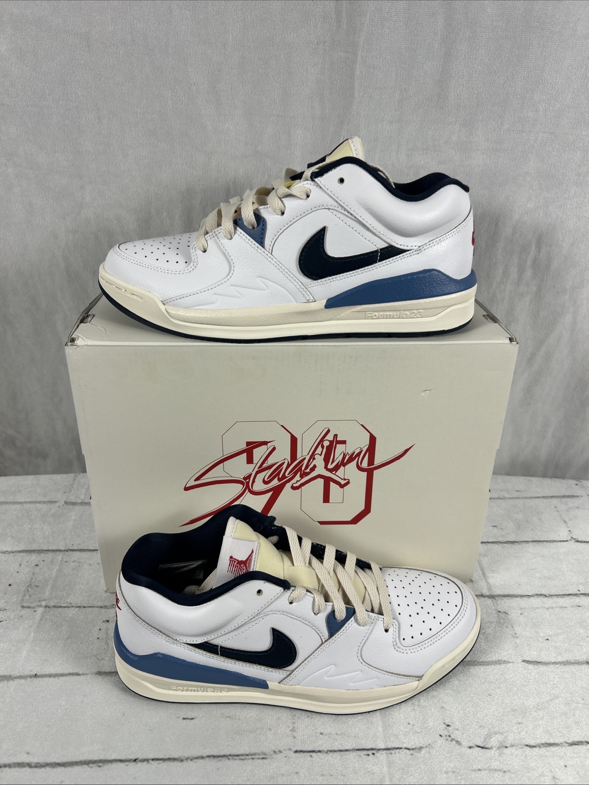 Nike Men's Jordan Stadium 90 White/Blue/Red |HM3713-141| Size 8