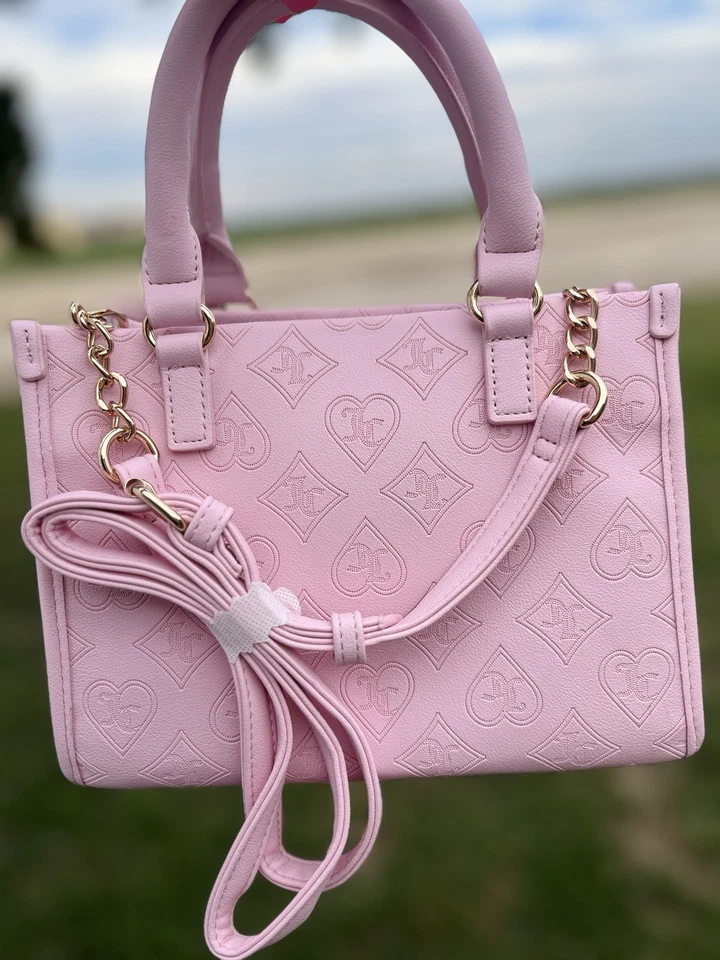 NWT JUICY COUTURE TOP NOTCH MINI TOTE CROSSBODY BAG LIGHT PINK CHRISTMAS GIFT - Image 3 of 4