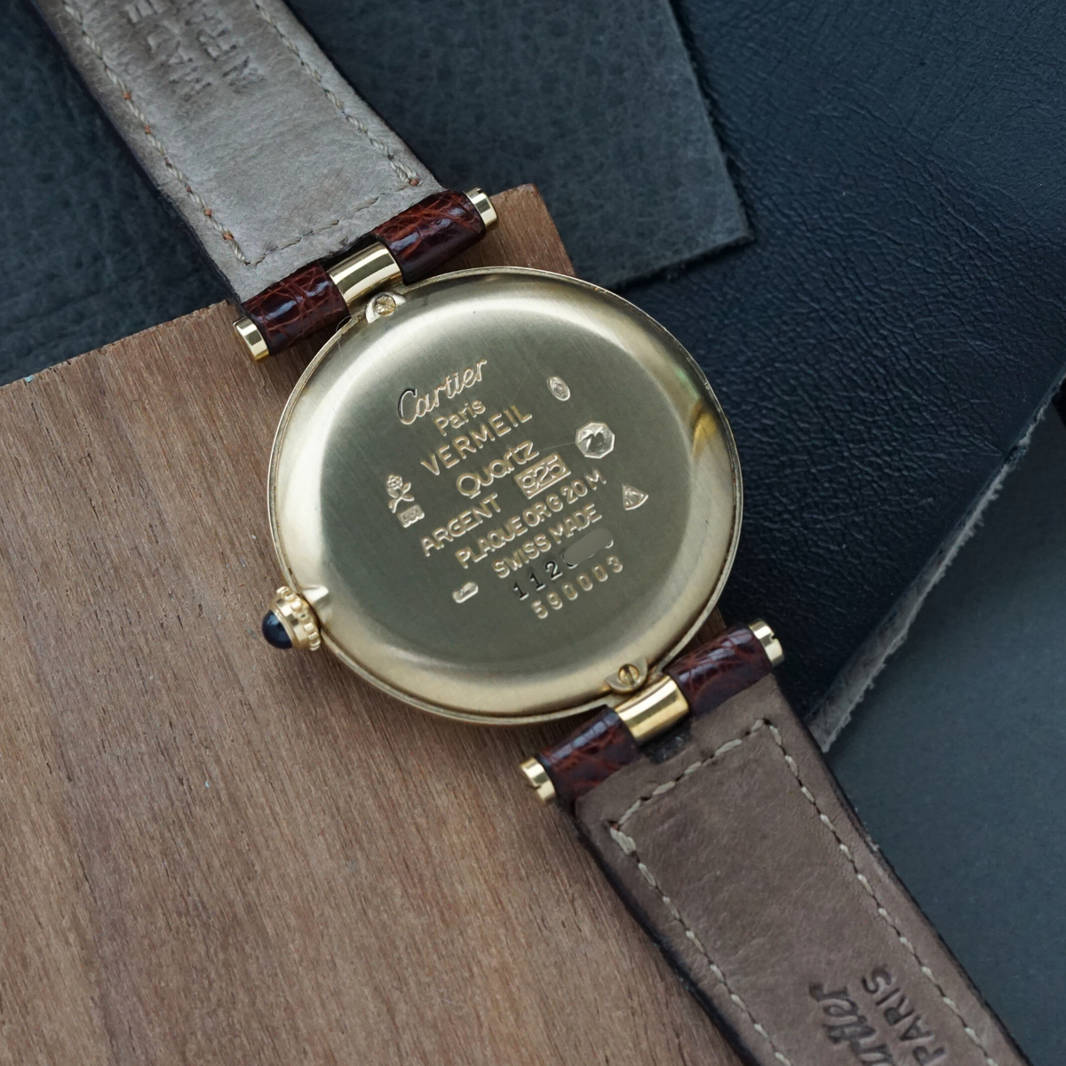 Cartier 1990s Vendome .925 Vermeil 30 mm 590003 Quartz | eBay