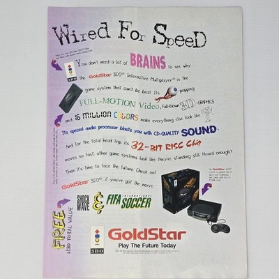 Goldstar 3DO Console Shock Wave Print Ad/Poster