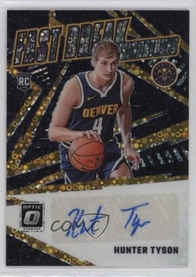 2023 Panini Donruss Optic Fast Break Signatures Hunter Tyson Rookie Auto RC 0q0