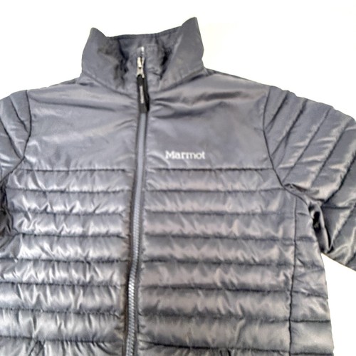 Marmot Youth Medium Puffer Jacket Gray 700 Fill Down Coat Full Zip Ski Winter - Picture 4 of 12