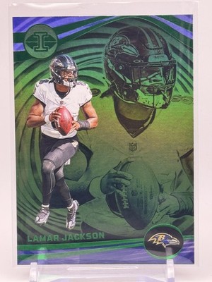 Lamar Jackson 2023 Panini Illusions Emerald Trophy Collection #8