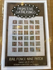Primitive Gatherings RAIL FENCE NINE PATCH Pattern