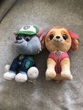 Paw Patrol Plush 1 TY Skye and 1 Gund Rocky Lot
