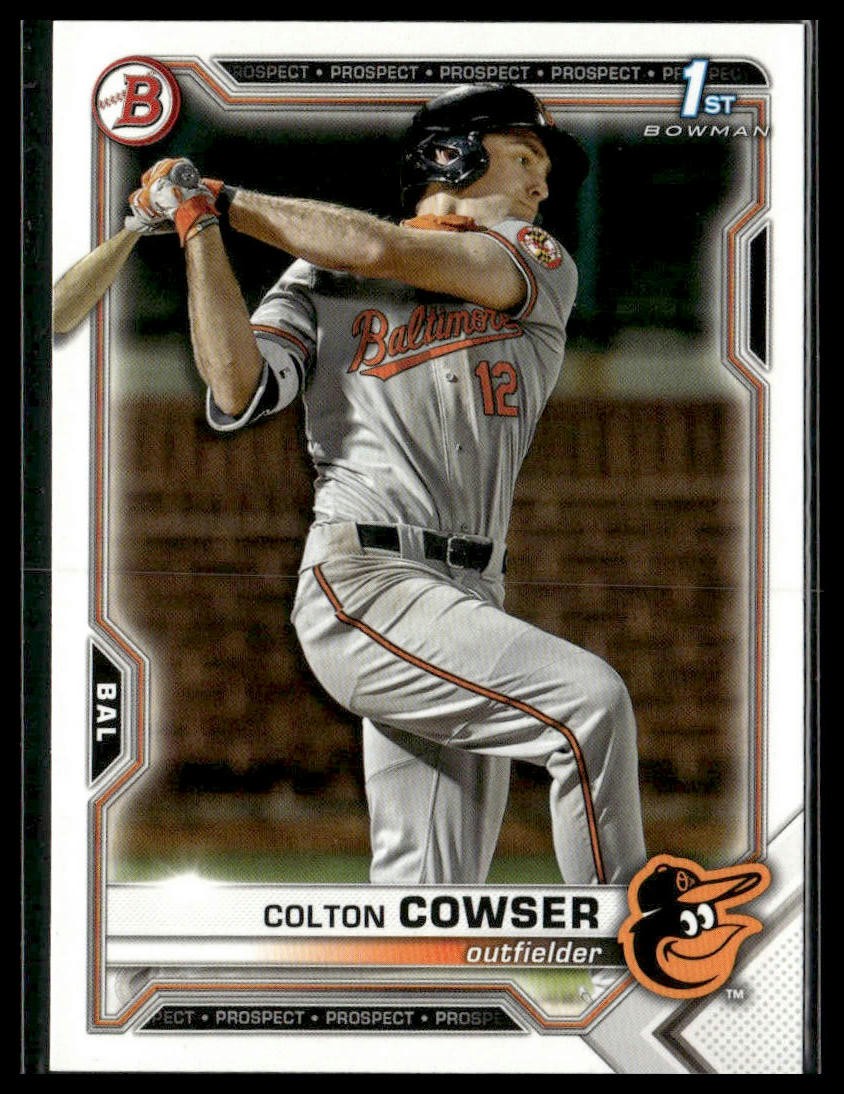Colton Cowser 2021 Bowman Draft #BD-166 Baltimore Orioles