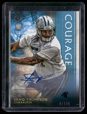 2015 Topps Valor Base Autographs Courage #67 Shaq Thompson RC /50