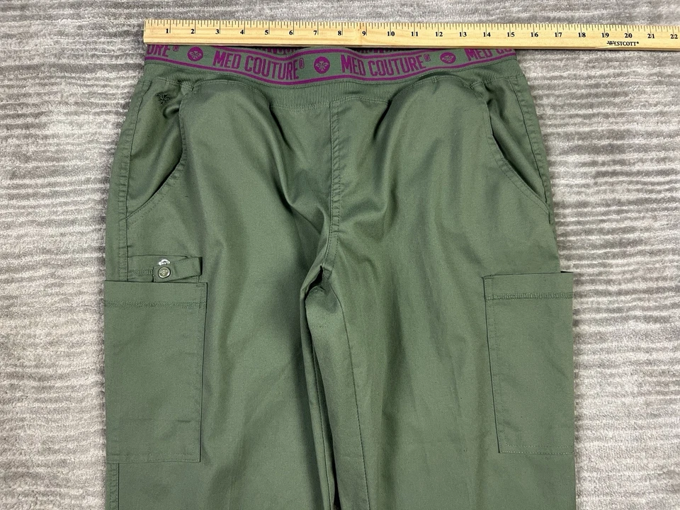 Pantalones Médicos Med Couture Para Mujer Medianos Verde Cintura Elástica 7739 Foto 4 de 4