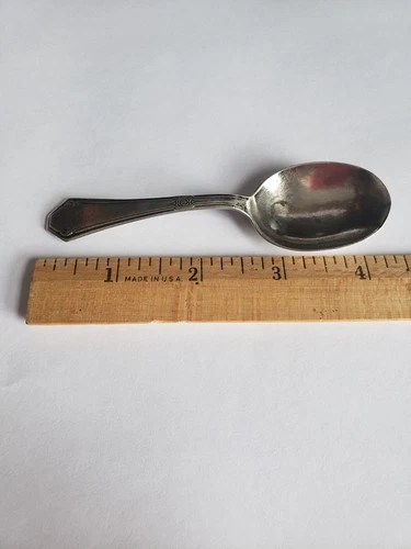 Towle sterling baby spoon. Pattern: Lady Mary. Antique. Well-used.
