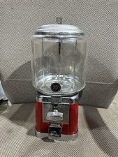 Beaver Maroon & Chrome Gumball Candy Nut Bulk Vending Machine Candy Dispenser