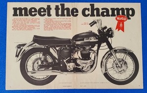1966 CLASSIC NORTON ATLAS 750cc MOTORCYCLE ISLE OF MAN WINNER 2 PAGE PRINT AD