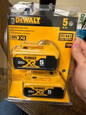 #ad 2pcs DCB205 DeWal 20V MAX 5.0Ah Lithium Ion Battery $80.00