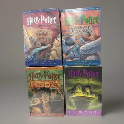 Set of 4 -Harry Potter Audio Books On Cassette Tapes J.K. Rowling Unabridged NEW - Image 1 of 4