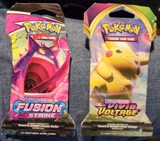 Pokémon Sword & Shield Fusion Strike & Vivid Voltage Booster Packs 10 Cards Each