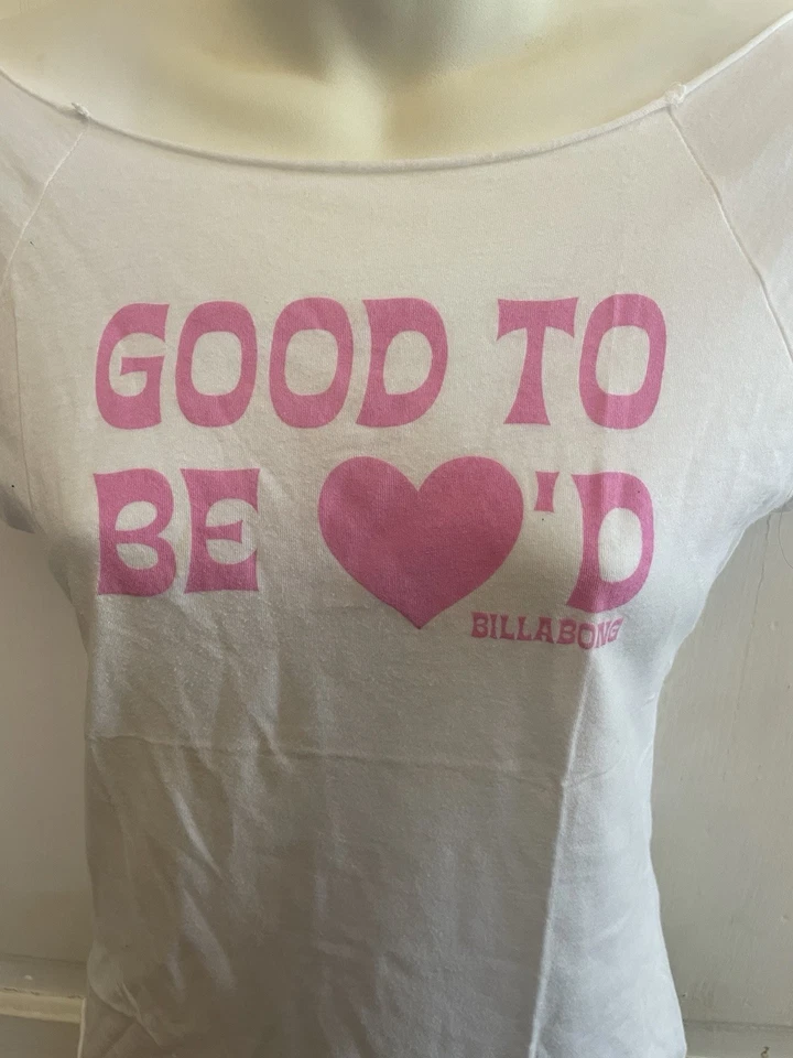 Billabong Women's Good to Be Loved Graphic T-Shirt Vintage Y2K Size Medium - Image 2 of 4