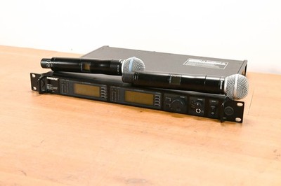 Shure UR4D+ Dual Wireless Receiver with UR2/BETA58A Mic Pair - J5 Band CG01Z1J