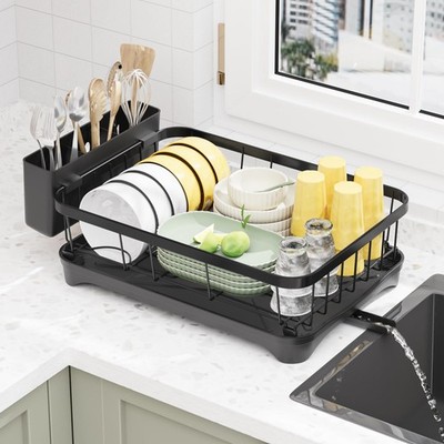 LIYI Dish Drying Rack,Adjustable Spout Design,Kitchen Dish Racks,Made of Iron...
