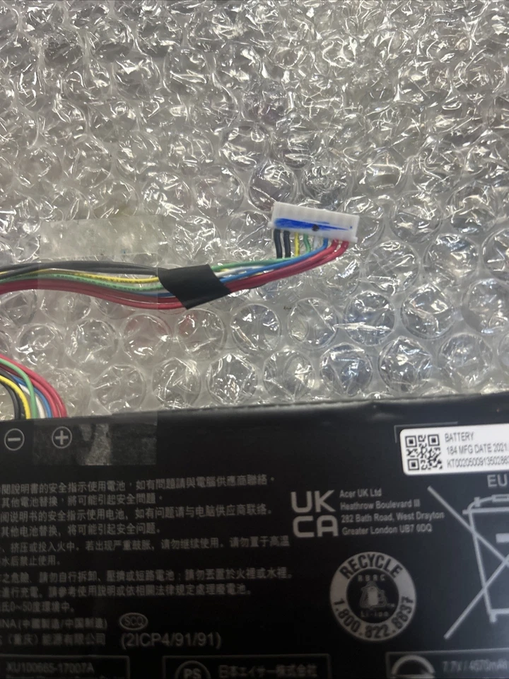 Batería Original Acer KT.00205.002 Portátil Para Acer Swift Interruptor Giratorio TravelMate Foto 3 de 3