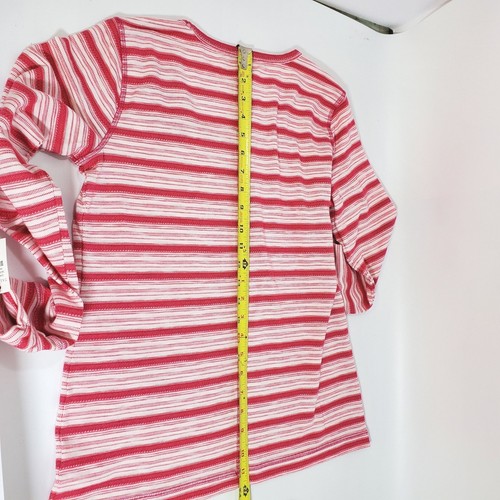 NWT Scoop Neck LS Talbots Tee Womens Atheleisure Casual Texture Top Stitching S - Picture 13 of 16