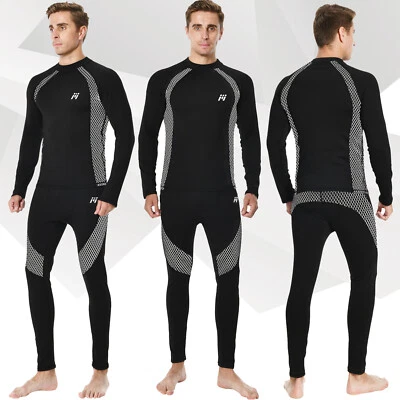 MEETHOO Herren Warmes unterwäsche Set Unterwäsche Skiunterwäsche Winter Ski bekleidung