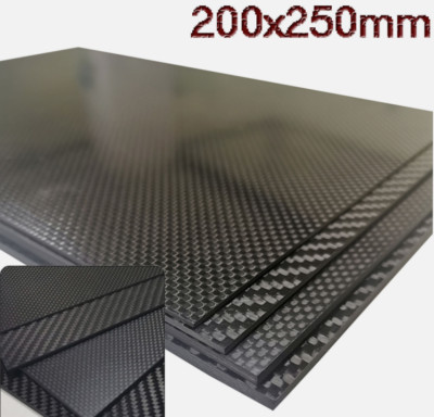 3K Full Carbon Fiber Board Composite Material Panel Sheet 200x250mm 1-6mm thick