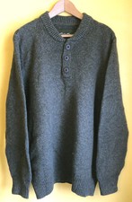 Eddie Bauer Sweater Henley Men's Cotton Wool Blend Pullover NWOT Size L
