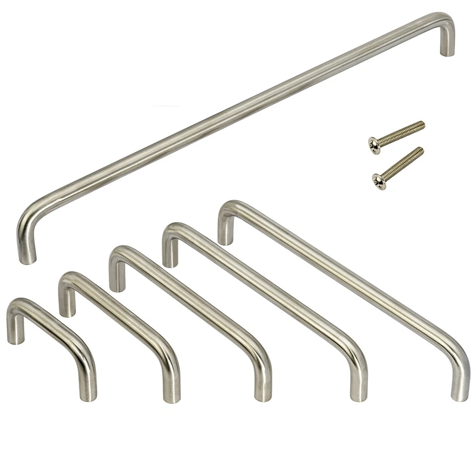 Bügelgriff ECHT EDELSTAHL Möbelgriffe massiv Schubladengriff Küche Schrankgriffe - Bild 4 von 4