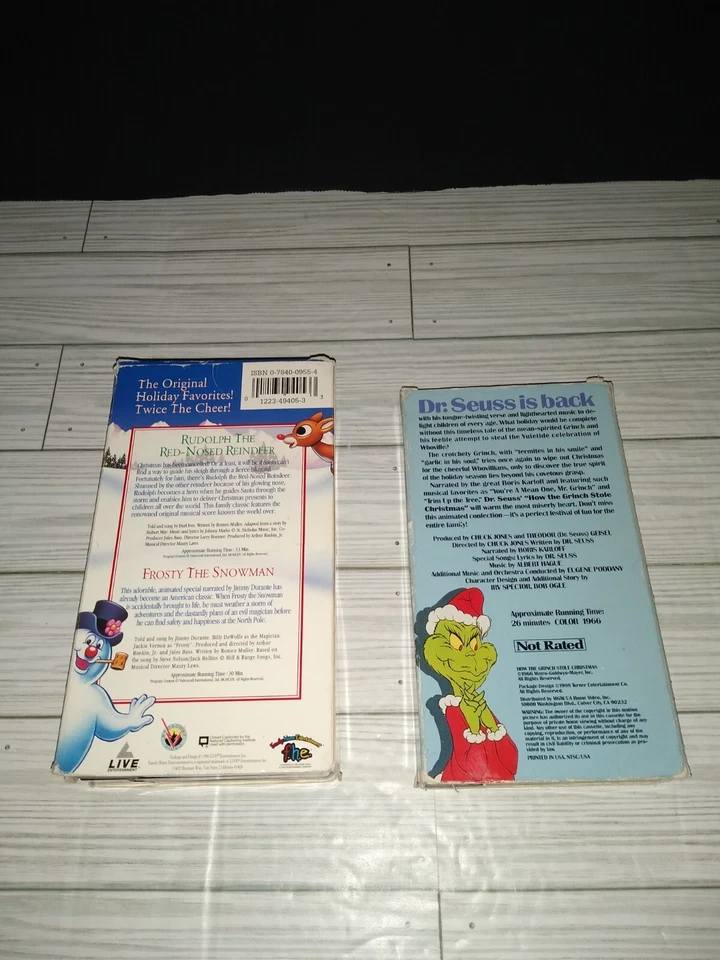 Vintage Christmas Holiday VHS Kids Family Movies Frosty The Snowman & The Grinch - Image 3 of 4