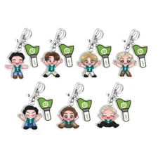 Kpop GOT7 Cartoon Acrylic Keychain Accessory Keyring Changbin JinYoung YuGyeom