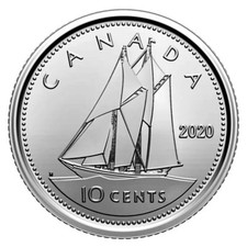 2020 Canada Proof Like Dime - Canadian 10 Cents Coin UNC From Set