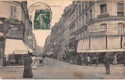 75015 - Nr. 77486 - PARIS - Rue du Commerce - Karte verkauft im Zustand