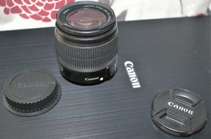 Canon EF-S 18-55mm f/3.5-5.6 II Lens with body and dust caps