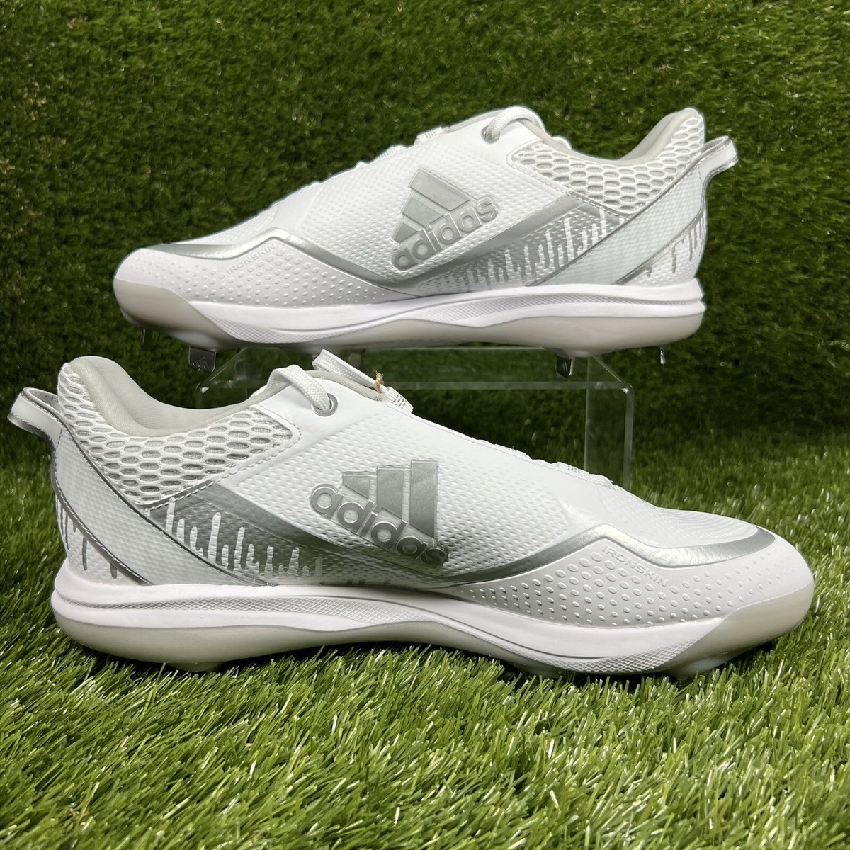 Adidas Icon 7 Dripped Out Metal Baseball Cleats White H00997