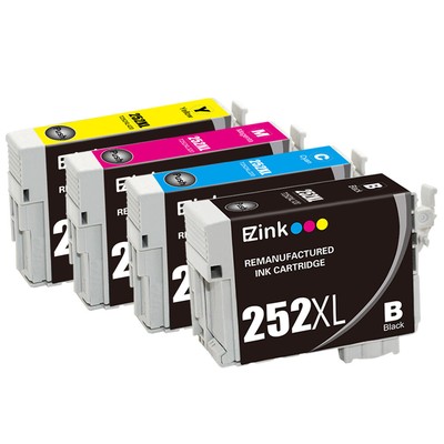 4 Pack for 252 XL 252XL BCMY Ink Cartridges fit Epson WorkForce WF-7720 WF-7620 654367975305 | eBay