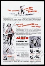 1954 Airex Mastereel Aristocrat fishing reel 5 models pix vintage print ad