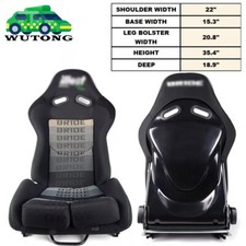 2x Bride Seats Low Max Racing Seats Black Adjustable Backrest W Slider Rails Us