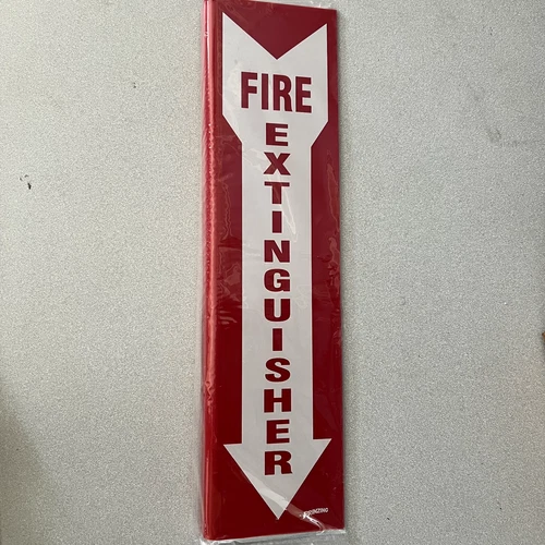Brady Prinzing SP184L Rectangular Fire Extinguisher Sign, 18 in H x 4-1/2 in W