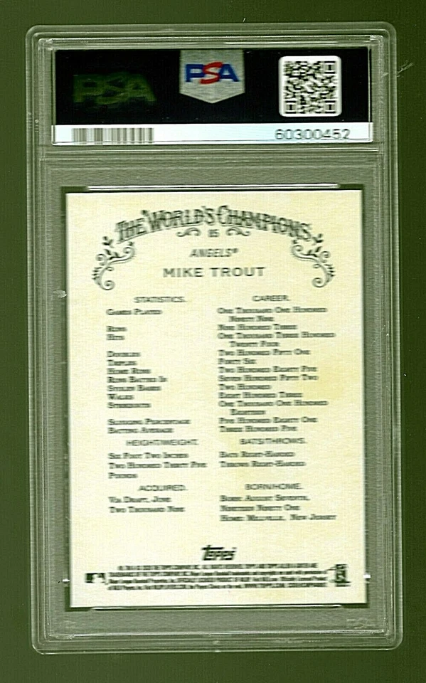 2020 TOPPS ALLEN & GINTER BASEBALL CARD #85 MIKE TROUT PSA 10 LOS ANGELES ANGELS - Image 4 of 4