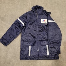 Vintage United Airlines Blue Parka Long Jacket And Bibs Quilted