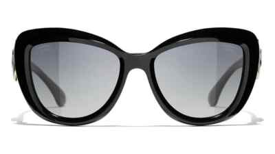Chanel 5517-A C622/S8 Women's Black/Grey Polarized Sunglasses 54 x