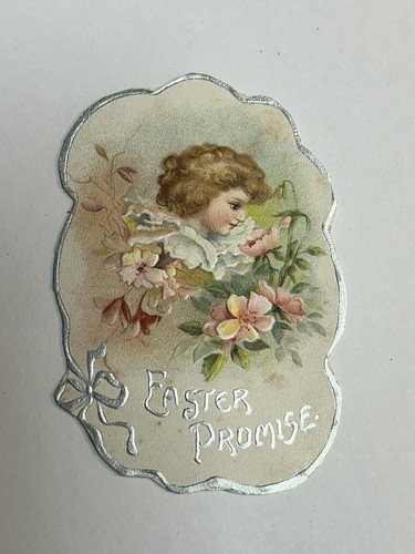 Vintage Die Cut Embossed Easter Cards Floral - Picture 6 of 8