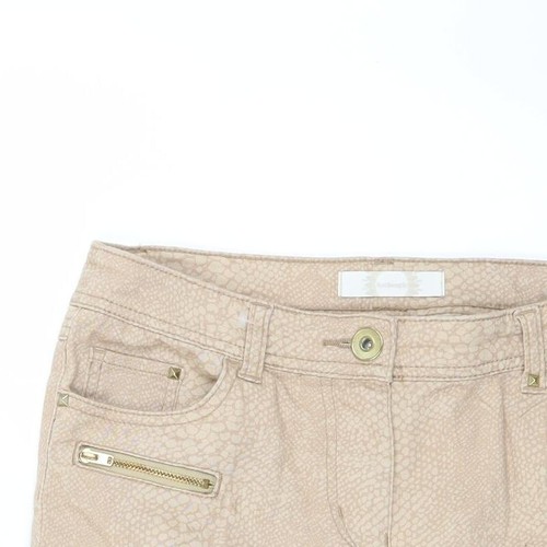 BHS Womens Brown Animal Cotton Blend Skinny Jeans Size 10 L27 - Picture 5 of 12